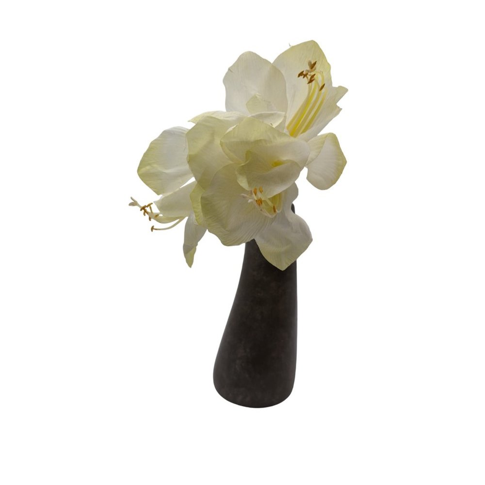 Rare Pier 1 Imports Ceramic Curved Potted Amaryllis Flower Home Decor 13 in - Picture 4 of 11